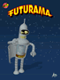 futuramas bender in 3d by alanquest