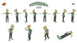 futurama professor farnsworth 3d layout by alanquest