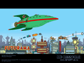 futurama planet express starship 3d in 2d by mrronsfield