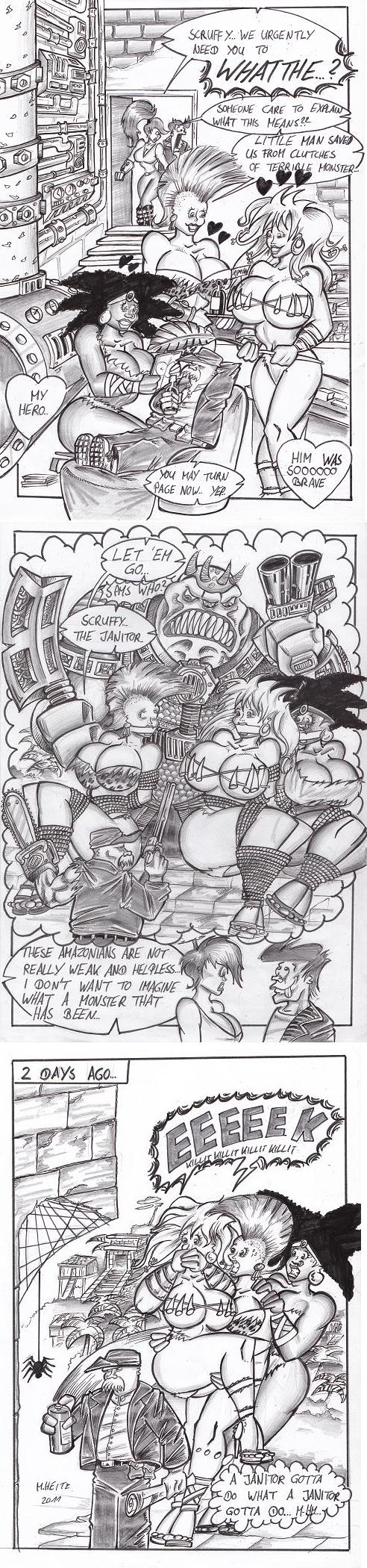 futurama scruffy vs amazonians - page 1