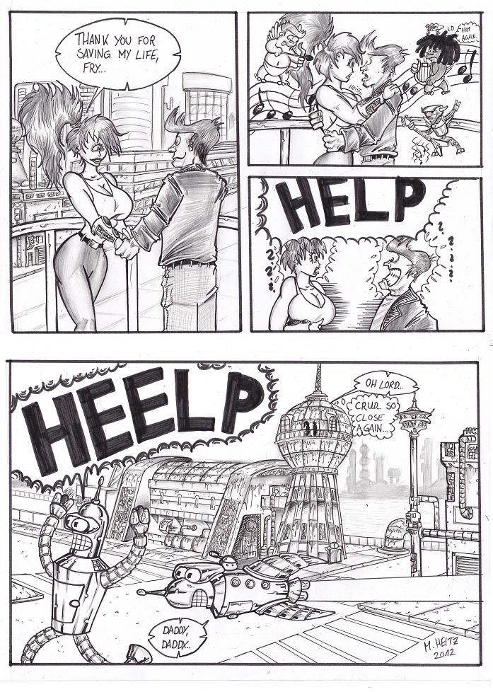 futurama love and rocket alternate end - page 1