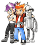 futurama leela fry bender chibi funtime echidnite