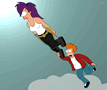 jettin leela fry flying by futuramafreak1