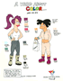 futurama leela and amy color chart by gulliver63