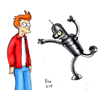 futurama fry n bender by hiwi