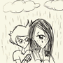 futurama rain fry leela
