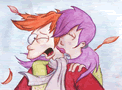 futurama the kiss fry leela wind by leena kill