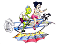 futurama amy kif flycycle by mike jessen