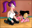 futurama worried and lounging