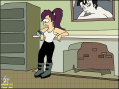 futurama nonchalent leela 100tth art at tlz