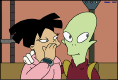 futurama amy whispers to kif