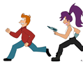 futurama leela run fry run by pong123