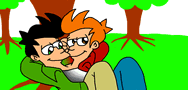 futurama relaxing together fry fry universe 1 by superprincesspink