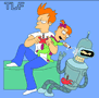 Lucy, Fry and Bender by Tastes-Like-Fry