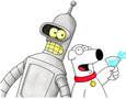 futurama bender and brian by the fighting mongooses