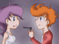 futurama love and guns leela fry by sof sof