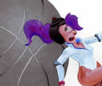 Leela playing Deathball by Mike Jessen (aka Kaspired)