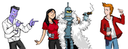 Elzar, wolich22, Bender and Fry by wolich22