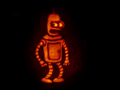 futurama bender pumpkin carving by aaron chancey