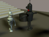futurama benders fight matrix scene